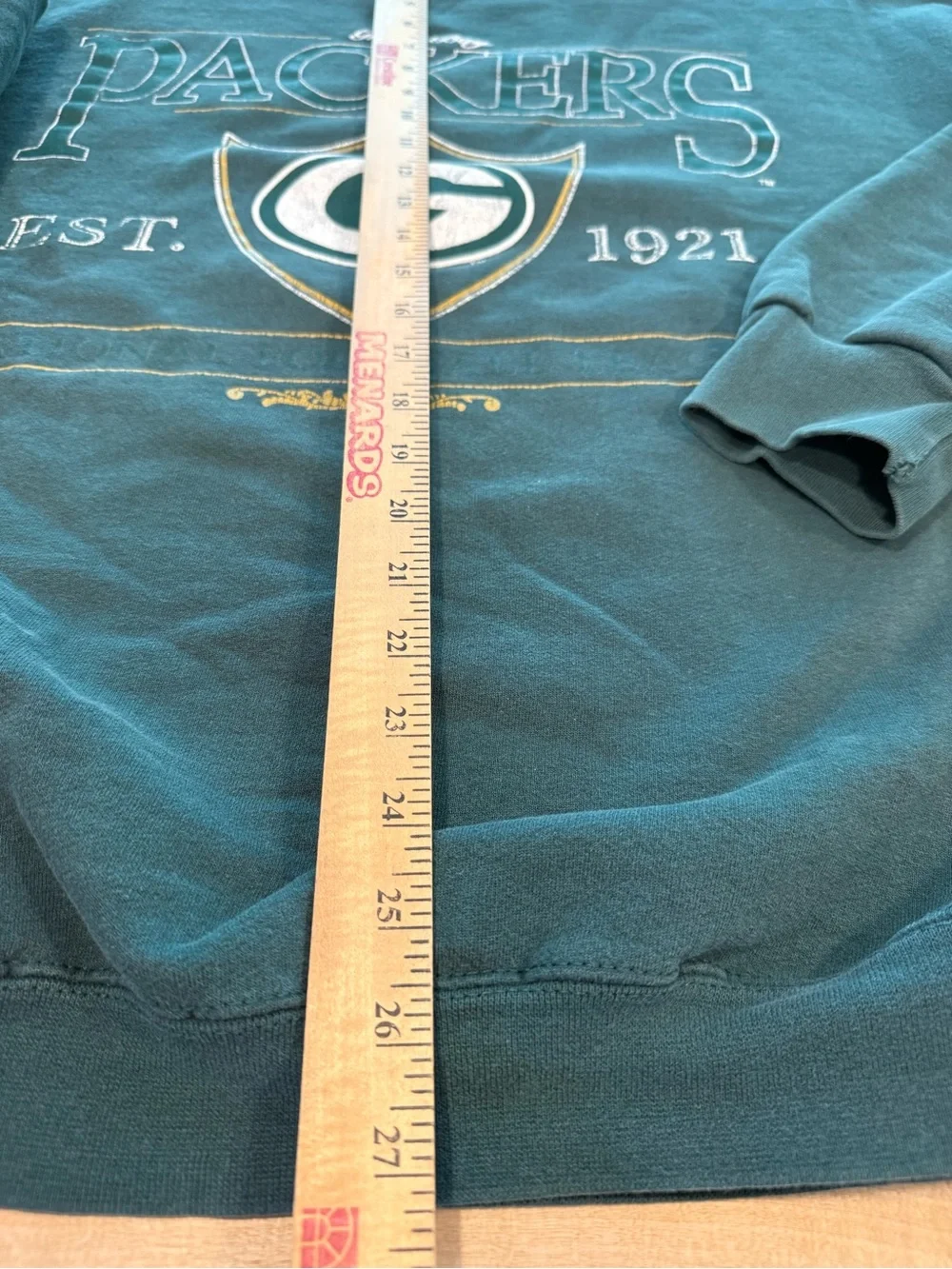 Vintage Lee Green Packers Graphic Crewneck Sweatshirt NFL Football Size XXL